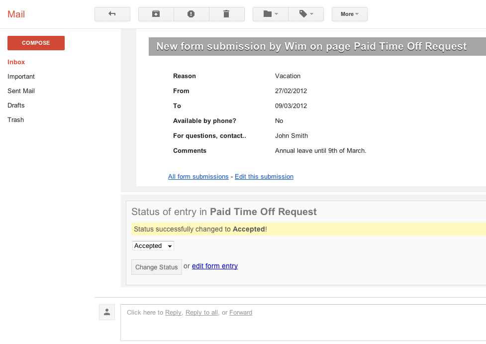 Manage your Form Workflows from your Inbox! - Stunf